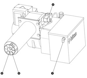 Мультитопливные вентиляторно-компрессорные горелки Hiton (вид спереди)